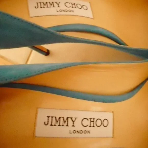 Jimmy Choo London Blue Suede High Heel Pumps - Picture 8 of 10